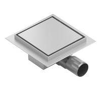 Mexen Flat-Q M13 siphon de sol carré 15 x 15 cm, inox - 1010015 932 5903163380451
