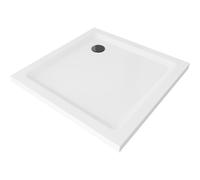 Mexen Flat receveur de douche carré slim 70 x 70 cm, blanc, siphon noir - 40107070B 13188 5907709164178
