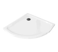 Mexen Flat receveur de douche demi-circulaire slim 70 x 70 cm, blanc, siphon noir - 41107070B 13202 5907709164697