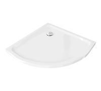 Mexen Flat receveur de douche demi-circulaire slim 90 x 90 cm, blanc, siphon chromé - 41109090 2541 5903163383957