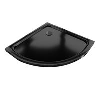 Mexen Flat receveur de douche semi-circulaire slim 80 x 80 cm, noir, siphon noir - 41708080B 13210 5907709164895