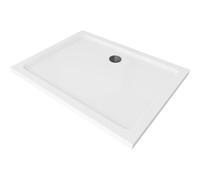 Mexen Flat receveur rectangulaire slim 120 x 80 cm, blanc, siphon noir - 40108012B 13234 5907709164451
