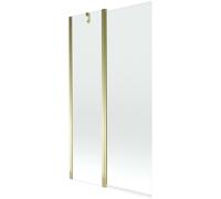 Mexen Flip paroi de baignoire à 2 battants 100 x 150 cm, transparent, doré - 894-100-101-50-00 20392 5907709148949