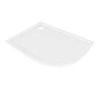 Mexen Flow receveur de douche asymétrique semi-circulaire mince gauche 100 x 80 cm, blanc brillant - 46Q108010L 61160 5905315950789