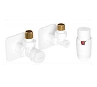 Mexen G00 ensemble thermostatique angulaire avec cache S, blanc - W901-900-909-20 32631 5905315237132
