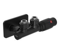 Mexen G00 ensemble thermostatique angulaire avec cache S, Duplex, DN50, noir - W907-900-910-70 32682 5905315237316
