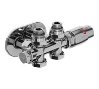 Mexen G00 ensemble thermostatique coudé/droit avec cache R, Duplex, DN50, chrome - W908-900-905-01 32547 5905315237071
