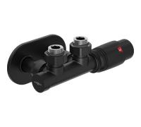 Mexen G00 ensemble thermostatique d'angle avec cache R, Duplex, DN50, noir - W907-900-905-70 32544 5905315237064