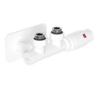 Mexen G00 ensemble thermostatique d'angle avec cache S, Duplex, DN50, blanc - W907-900-910-20 32675 5905315237286