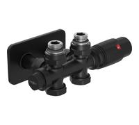 Mexen G00 ensemble thermostatique d'angle/droit avec cache S, Duplex, DN50, noir - W908-900-910-70 32705 5905315237361