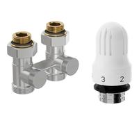 Mexen G04 ensemble thermostatique bicomposant DN50, rectiligne 1/2"x3/4", nickel - W912-012-948-01 33142 5905315237910