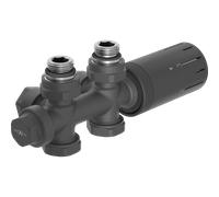 Mexen G05 ensemble thermostatique angle/droit, Duplex, DN50, anthracite - W908-958-66 32831 5905315237552