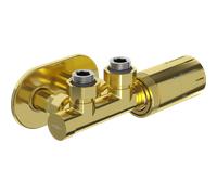 Mexen G05 ensemble thermostatique angulaire avec cache R, Duplex, DN50, doré - W907-958-905-50 32899 5905315237743