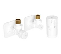 Mexen G05 ensemble thermostatique angulaire avec cache S, blanc - W901-958-909-20 32925 5905315237835