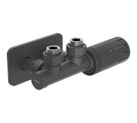 Mexen G05 ensemble thermostatique angulaire avec cache S, Duplex, DN50, anthracite - W907-958-910-66 32971 5905315238009