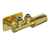 Mexen G05 ensemble thermostatique angulaire avec cache S, Duplex, DN50, doré - W907-958-910-50 32970 5905315237996