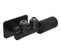 Mexen G05 ensemble thermostatique angulaire avec cache S, Duplex, DN50, noir - W907-958-910-70 32980 5905315238016