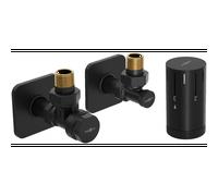 Mexen G05 ensemble thermostatique angulaire avec cache S, noir - W901-958-909-70 32936 5905315237866