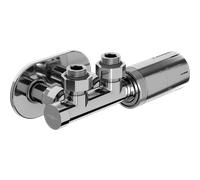 Mexen G05 ensemble thermostatique coudé avec cache R, Duplex, DN50, chrome - W907-958-905-01 32889 5905315237729