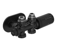 Mexen G05 ensemble thermostatique coudé/droit avec cache R, Duplex, DN50, noir - W908-958-905-70 32916 5905315237811