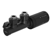 Mexen G05 ensemble thermostatique coudé, Duplex, DN50, noir - W907-958-70 32819 5905315237514