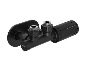 Mexen G05 ensemble thermostatique d'angle avec rosace R, Duplex, DN50, noir - W907-958-905-70 32902 5905315237767