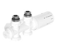 Mexen G05 ensemble thermostatique en angle/droit, Duplex, DN50, blanc - W908-958-20 32825 5905315237538