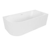 Mexen Gia baignoire autoportante d'angle rainurée droite 150 x 75 cm, blanc mat, trop-plein blanc - 52701507501P-20 53690 5905315505552