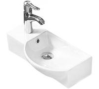 Mexen Hugo lavabo de comptoir droit 45 x 24 cm, blanc - 21254500R 1222 5903163381939