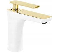 Mexen Indus robinet de lavabo, blanc/doré - 744600-25 3945 5907709173484