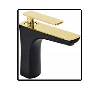 Mexen Indus robinet de lavabo, noir/doré - 744600-75 3947 5907709173514