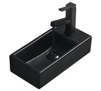 Mexen Inez lavabo à poser gauche 40 x 20 cm, noir mat - 21484085L 1271 5907709190603