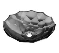 Mexen Inga lavabo en verre à poser 44 x 44 cm, noir - 24074470 15929 5907709159075