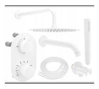 Mexen Kai DR70 ensemble bain-douche encastré avec pomme de douche 25 cm, blanc - 77602DR70251-20 6496 5907709161191