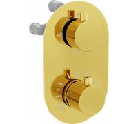 Mexen Kai mitigeur thermostatique bain-douche à 3 sorties, doré - 77602-50 422 5907709119093