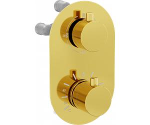 Mexen Kai mitigeur thermostatique bain-douche à 3 sorties, doré - 77602-50 422 5907709119093