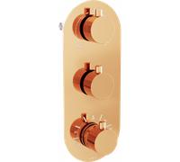 Mexen Kai mitigeur thermostatique bain-douche à 3 sorties, or rose - 77603-60 434 5907709119161