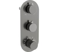Mexen Kai mitigeur thermostatique pour baignoire-douche à 3 sorties, graphite - 77603-66 435 5907709119178