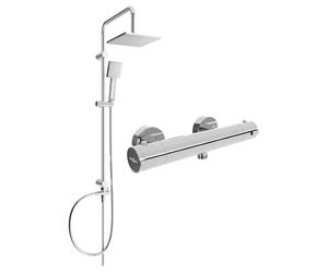 Mexen Kai Tord ensemble de douche en saillie avec pomme de douche et robinet de douche thermostatique, chrome - 77100200-00 5968 5907709180529