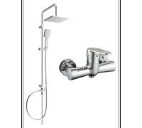 Mexen Kama Ensemble de douche apparent Tord avec pomme de douche et robinet de douche, chromé - 72540200-00 6080 5907709181649