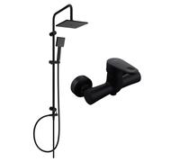 Mexen Kama Tord ensemble de douche apparent avec pommeau de douche et mitigeur de douche, noir - 72540200-70 6084 5907709182486