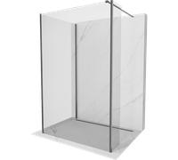 Mexen Kioto cloison de douche Walk-in 125 x 95 x 40 cm, transparent, gris canon brossé - 800-125-095-221-66-00-040 52002 5905315370600