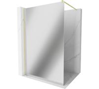 Mexen Kioto cloison de douche Walk-in 140 x 200 cm, miroir 8 mm, or brossé - 800-140-101-55-50 38516 5905315240729