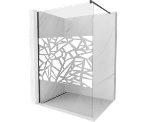 Mexen Kioto cloison de douche Walk-in 70 x 200 cm, motif blanc 8 mm, noir - 800-070-101-70-85 3058 5907709130524