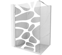 Mexen Kioto cloison de douche Walk-in 70 x 200 cm, vague blanche 8 mm, chrome - 800-070-101-01-97 3066 5907709129962