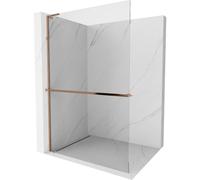 Mexen Kioto+ L panneau de douche avec étagère Walk-in 80 x 200 cm, transparent, or rose - 800-080-123-60-00 39394 5905315262523