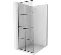Mexen Kioto+ L paroi de douche avec étagère Walk-in 80 x 200 cm, grille noire, chrome - 800-080-123-01-77 39111 5905315259516