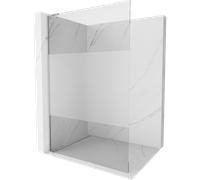 Mexen Kioto L paroi de douche Walk-in 120 x 200 cm, transparent/gré, chrome - 800-120-103-01-35 38801 5905315251800