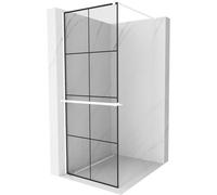 Mexen Kioto+ panneau de douche avec étagère Walk-in 80 x 200 cm, grille noire, blanc - 800-080-121-20-77 38147 5905315299932