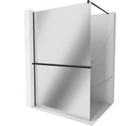 Mexen Kioto+ paroi de douche avec étagère Walk-in 100 x 200 cm, miroir, noir - 800-100-121-70-50 13823 5907709178939